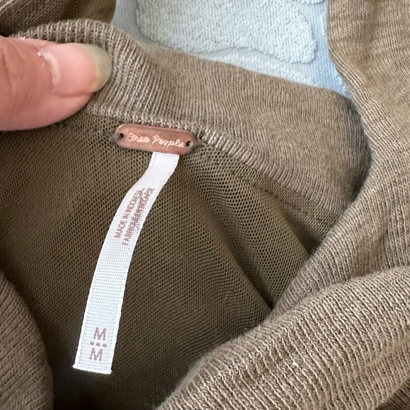 NWOT Free People Boulevard Ruched Tie Strap Tank Top in Oregano - Picture 7 of 9